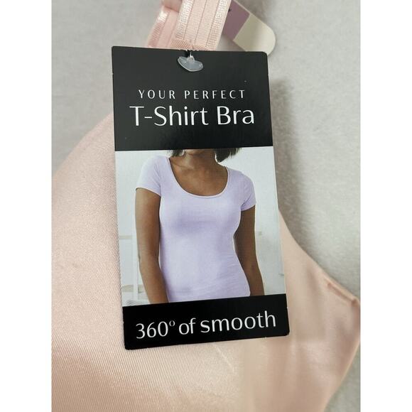 Bali One Smooth U & Concealing T-Shirt Bra 360 Smooth DF3W11 38D Pink - Picture 2 of 6